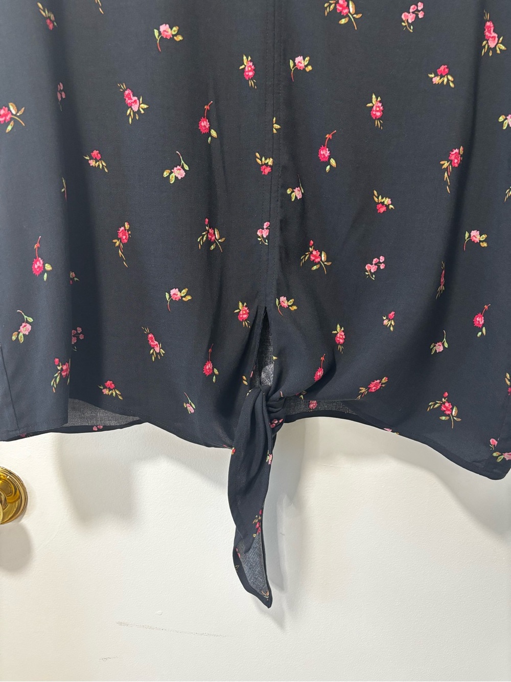 Kismet Black Tie-Front Floral Blouse - Picture 5 of 9